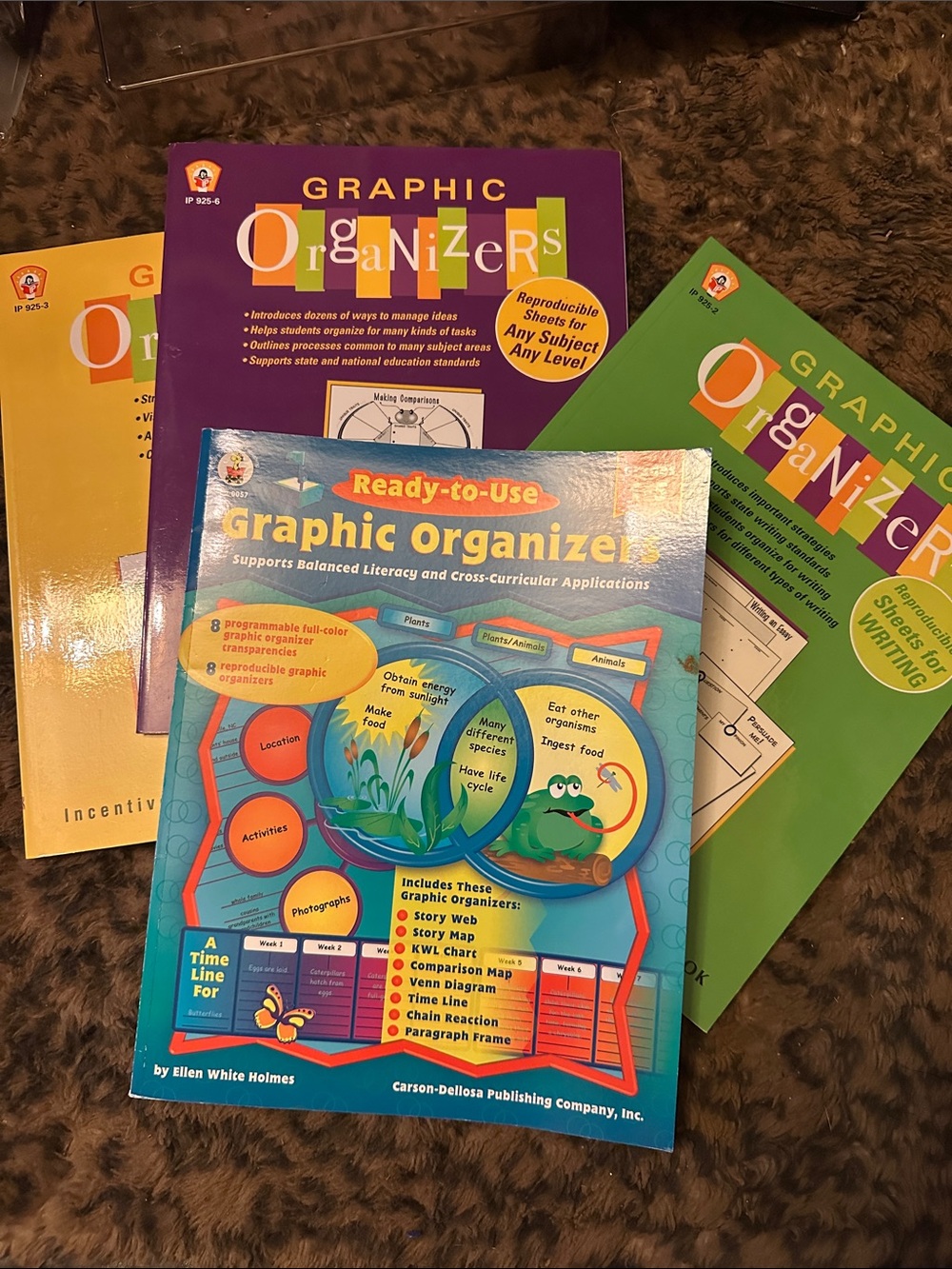 Graphic Organizers Teacher Resource Lot Math Writing Ready To Use 4 Books